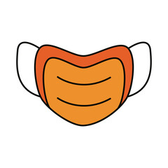 medical mask protection, covid 19 coronavirus prevention spread outbreak disease pandemic flat style icon