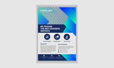 Colorful Creative and Corporate Business Flyer Design Vector