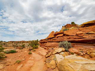 Beautiful landscape along the Cassidy Arch Trail of Capitol Reef National Park