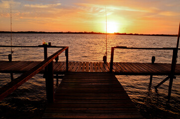 sunset at the pier