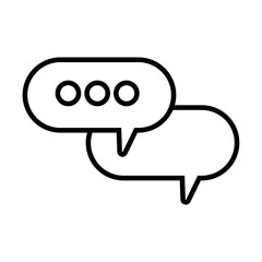 speech bubbles message line style icon
