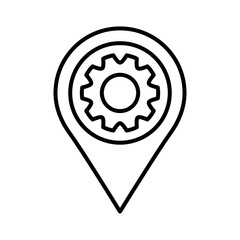 pin pointer locationwith gear line style