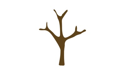 Tree trunk illustration icon vector