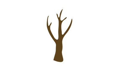 Tree trunk illustration vector logo