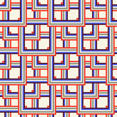 Decorative seamless pattern of different geometric forms. Abstract pattern for wallpaper, wrapping paper, packaging. Square.