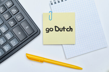go Dutch - english money idiom hand lettering