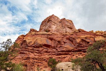 Fototapeta premium Beautiful landscape along the Cassidy Arch Trail of Capitol Reef National Park