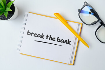 break the bank - english money idiom hand lettering