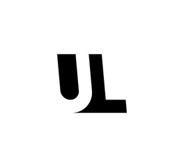 Initial letters Logo black positive/negative space UL