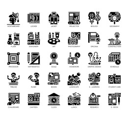 Set of college thin line and pixel perfect icons for any web and app project.