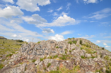 Fototapeta premium mountain landscape with blue sky