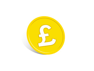 Illustration of pound coin  ポンドコインのラスト