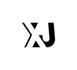 Initial letters Logo black positive/negative space XJ