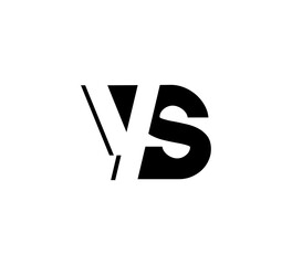 Initial letters Logo black positive/negative space YS