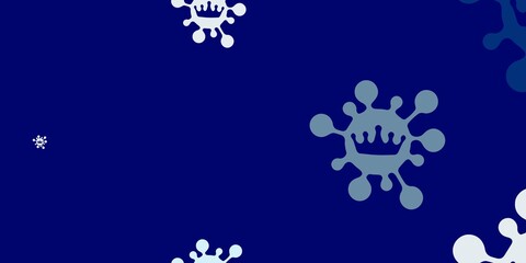 Light blue vector texture with disease symbols.