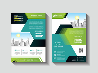 Proposal cover poster brochure Template Design Set
