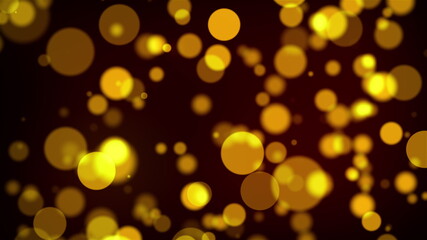Glow Golden particles. Sand effect. 3d rendering
