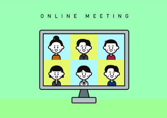 オンラインで話す人たち