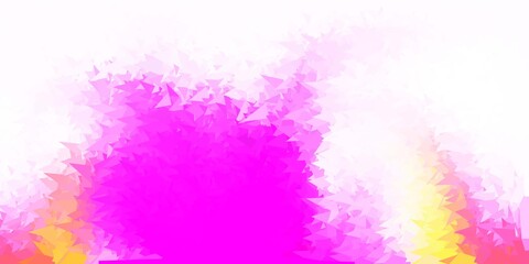 Light pink, green vector triangle mosaic backdrop.