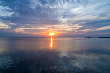 Mobile bay at dusk 