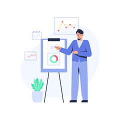 Business Man Doing Presentation At Office