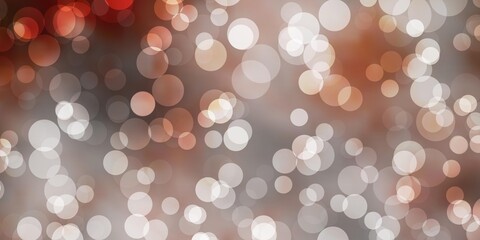Light Red vector background with bubbles. Colorful illustration with gradient dots in nature style. Pattern for websites.