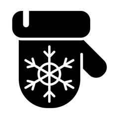 Christmas glove icon