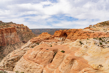 Daytime of the Beautiful Cassidy Arch of Capitol Reef National Park