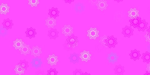 Light Purple, Pink vector backdrop with chaotic shapes.