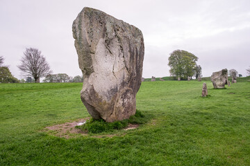 Prehistoric Stones at Avebury in Wiltshire England