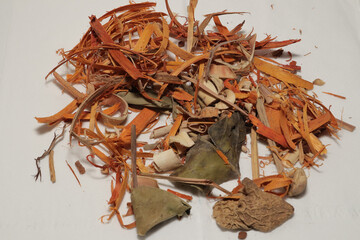 Herbs and spices to make a specialty herbal drink in the also known as wedang uwuh specialty from Indonesia