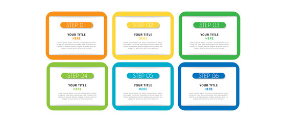 Business infographic element with options, steps, number vector template design