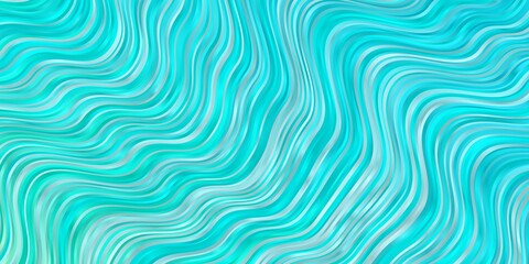 Light Blue, Green vector background with bent lines. Abstract gradient illustration with wry lines. Template for your UI design.