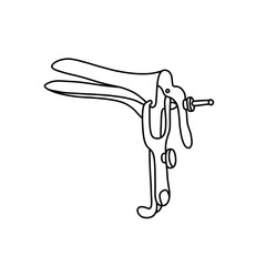 grave speculum doodle icon, vector illustration
