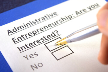 Obraz premium Questionnaire about business