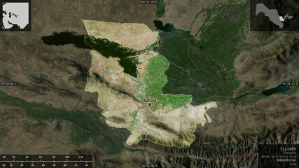 Jizzakh, Uzbekistan - composition. Satellite © Yarr65
