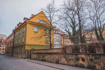 Fototapeta na wymiar Streets of the old town in Warsaw, Poland