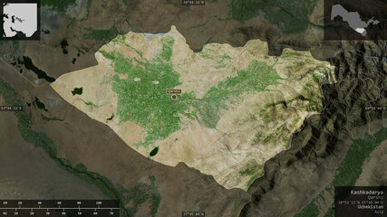 Kashkadarya, Uzbekistan - composition. Satellite