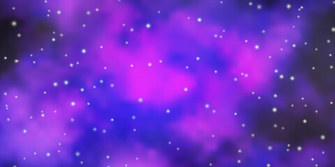 Fototapeta na wymiar Light Purple vector background with colorful stars. Colorful illustration in abstract style with gradient stars. Best design for your ad, poster, banner.