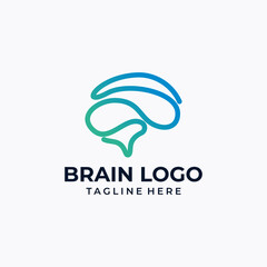 brain logo icon vector isolated