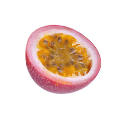 Passion fruit isolated on white background.