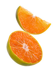 Orange  fruit  isolated on white background.