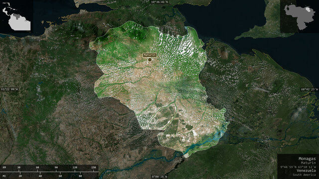 Monagas, Venezuela - composition. Satellite