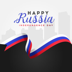 Happy Russia Independence Day Vector Design Illustration