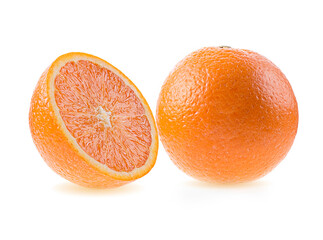 Orange  fruit  isolated on white background.