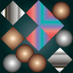 Abstract balls in rainbow squares