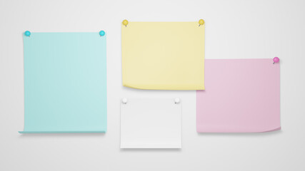 紙、ピン,付箋,メモ,paper,pin_colorful