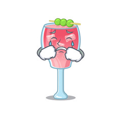 Caricature design of cosmopolitan cockta having a sad face
