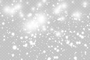 The dust sparks and golden stars shine with special light. Vector sparkles on a transparent background. Christmas light effect. Sparkling magical dust particles. 