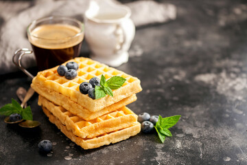 Waffles with berries
